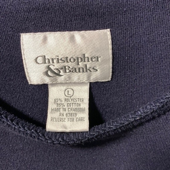 Christopher‎ and Banks, women’s Snowman sweatshirt, navy blue size M - Picture 5 of 8